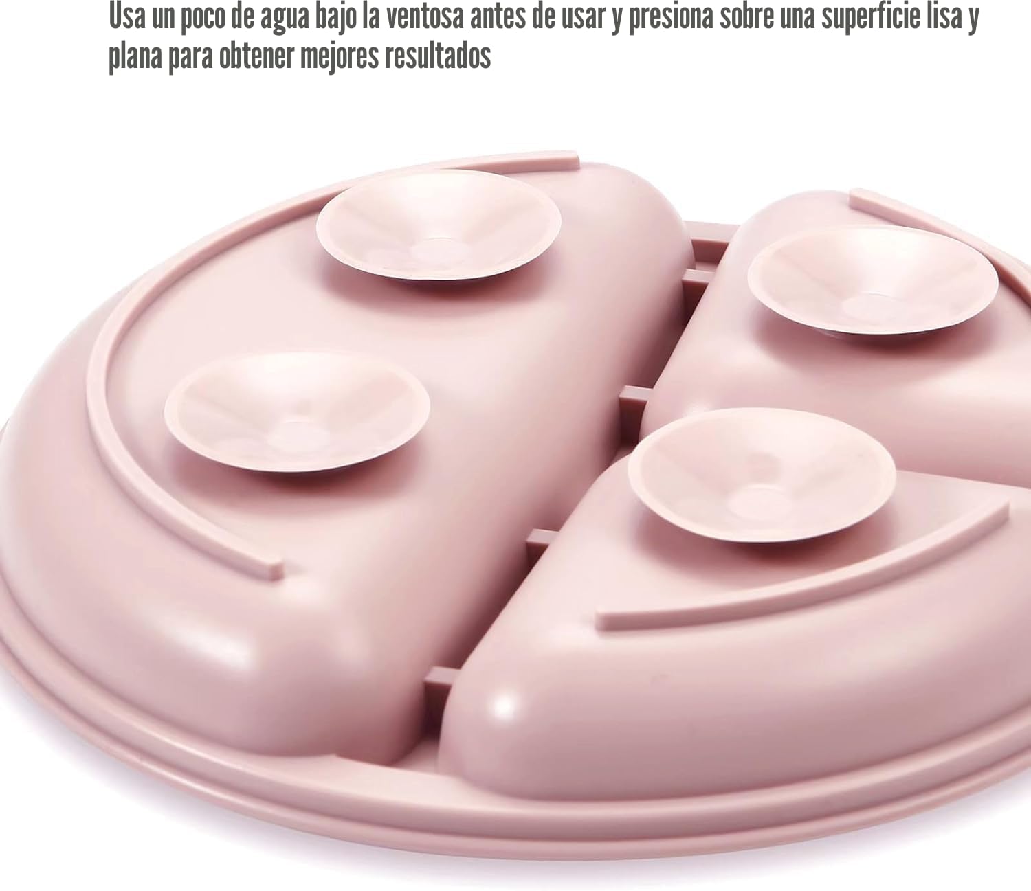 PandaEar Juego De Vajilla De Silicona Para Bebé, Set De 9 Piezas, Plato Con Ventosa, Cuenco, Baberos De Silicona, Vasos Para Aprender A Beber, Tenedores (Rosa)
