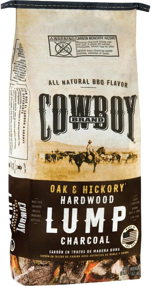 COWBOY 17208 Hardwood Lump Charcoal, 8 lb