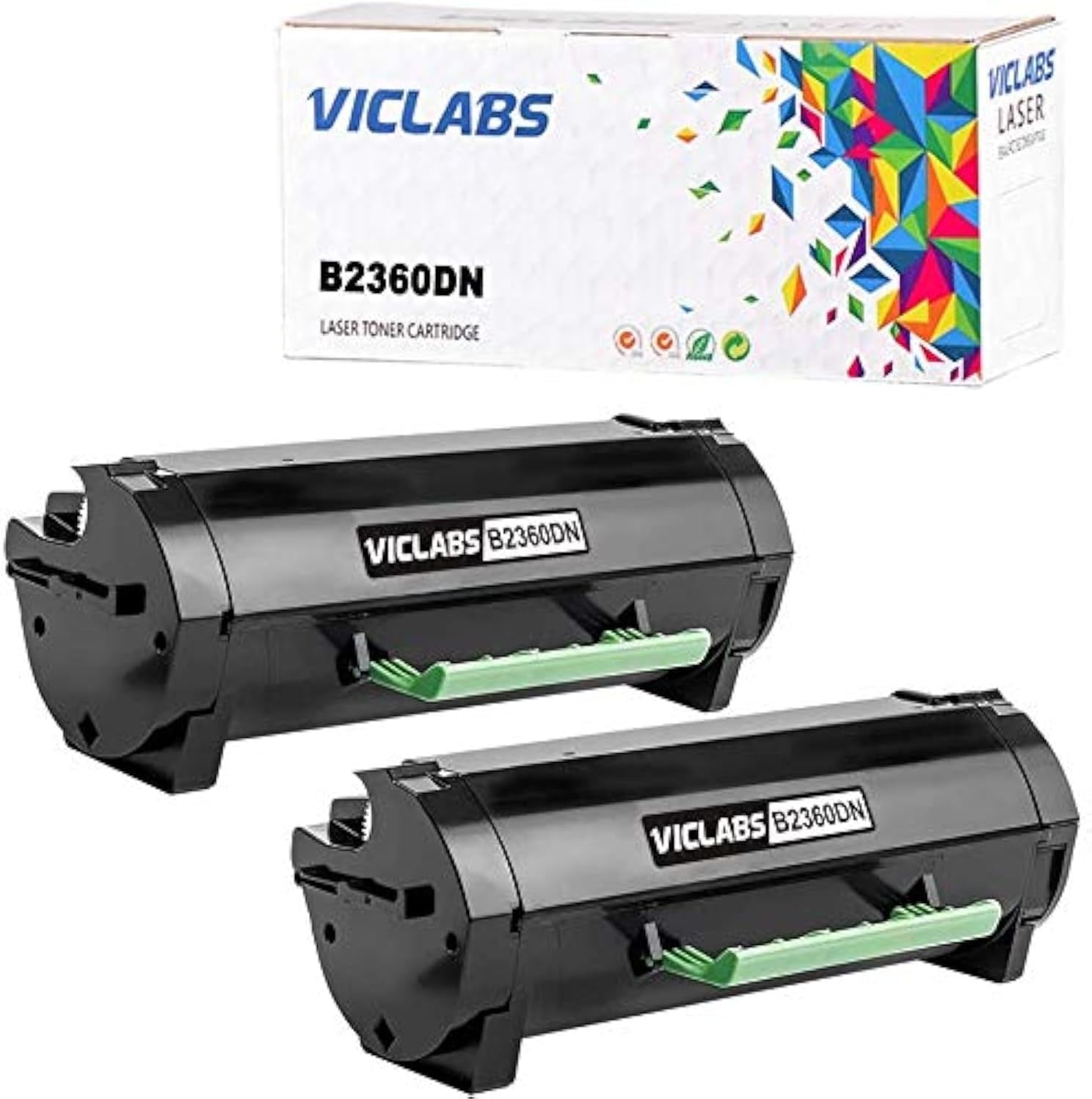 Compatible B2360DN Toner M11XH 331-9805 Replacement for Dell B2360DN, B2360, B2360D, B3460, B3460D, B3460DN, B3465DN, B3465DNF Printers - 8,500 Pages (2 Black)