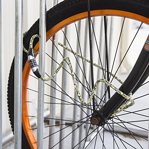 Wordlock Cable Lock, Camo Green, 8Mm/5' #TOP2