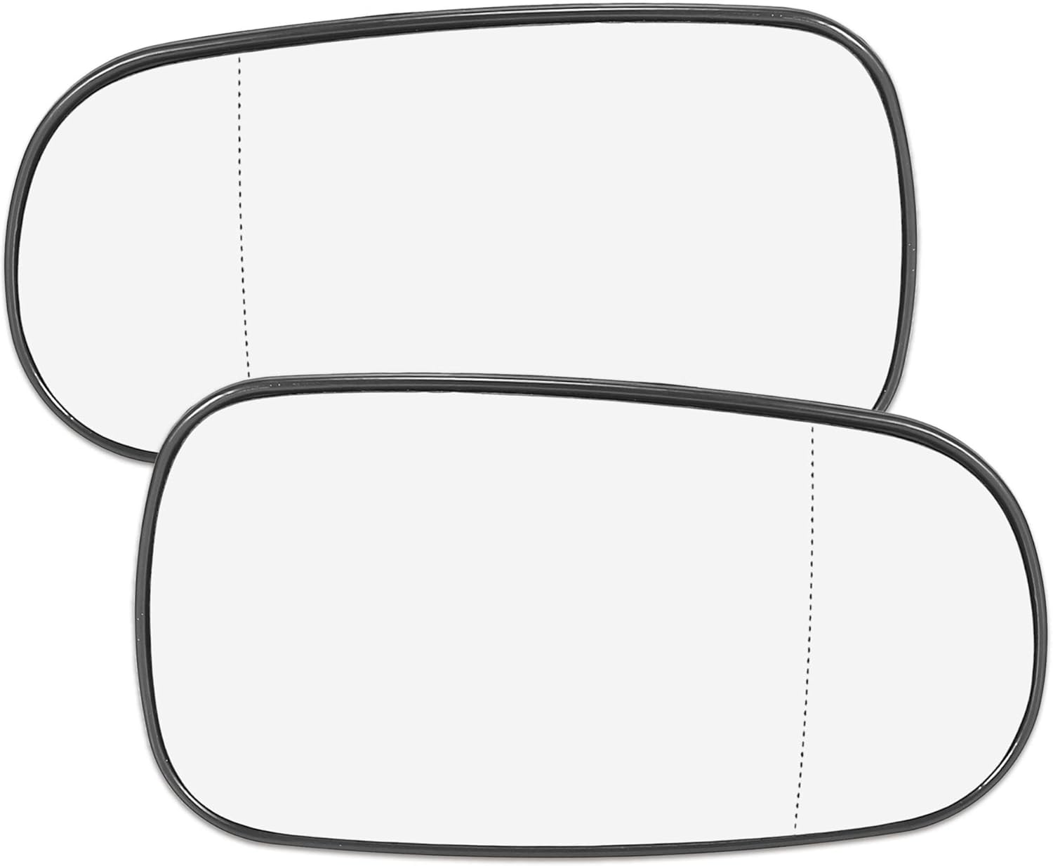 X AUTOHAUX Car Rearview Left Right Side Heated Mirror Glass Double Curved with Backing Plate for Saab 9-5 2003-2009