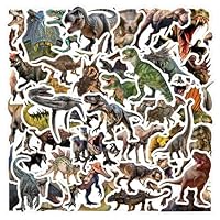 55 Pcs Dinosaur Stickers for Kids Boys, Cute Funny Waterproof Vinyl Stickers for Water Bottle, Scrapbook, Birthday Card, Tumbler, Reward, Party Favor, Dino Party Supplies(Dinosaur)