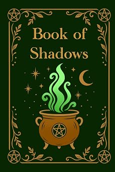 Book of Shadows - Blank Grimoire 200 pages - Green A fully designed 200 page blank grimoire journal with page edge designs to build your own book of shadows. NO AI.