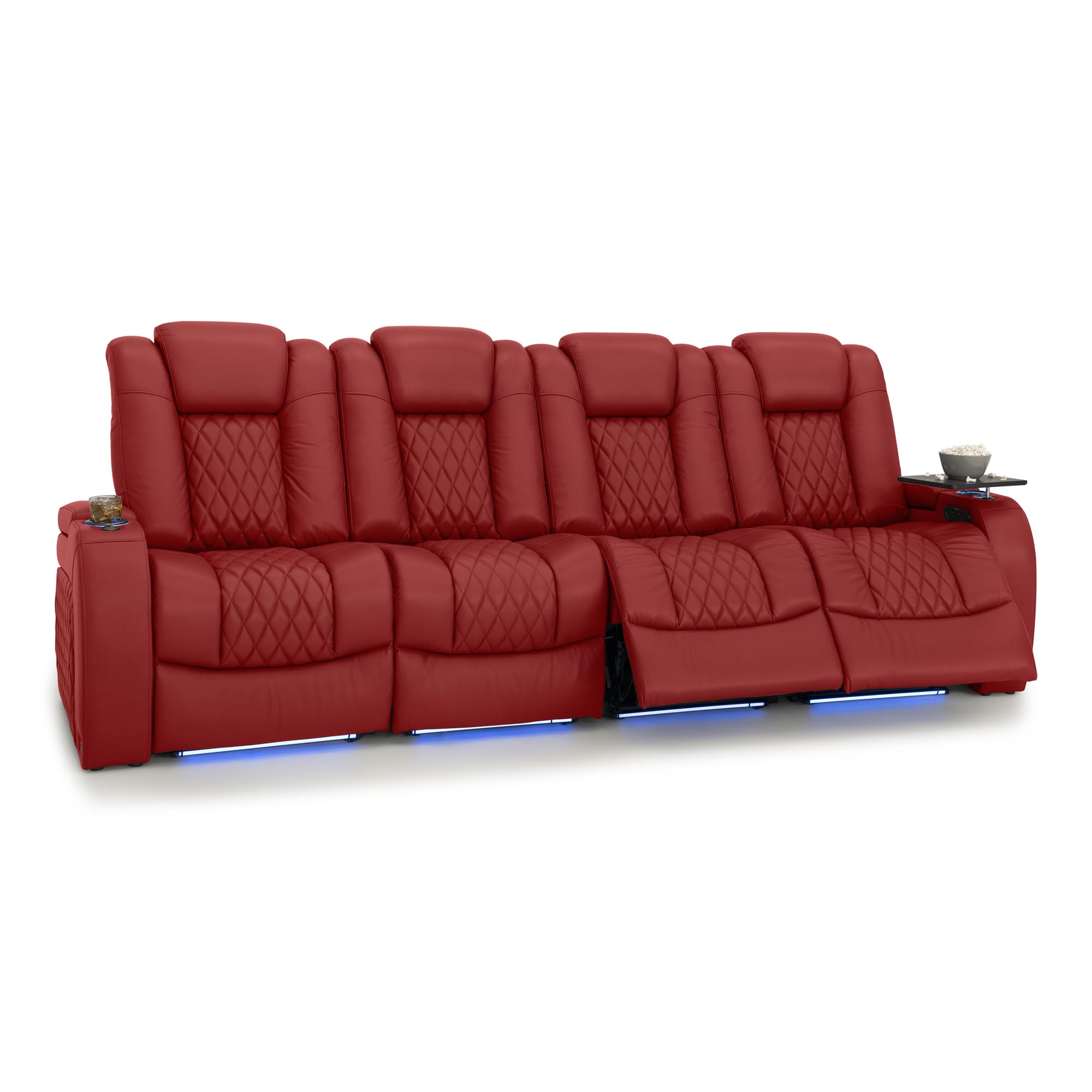 Seatcraft Diamante Home Theater Seating Red Row of 4 Sofa