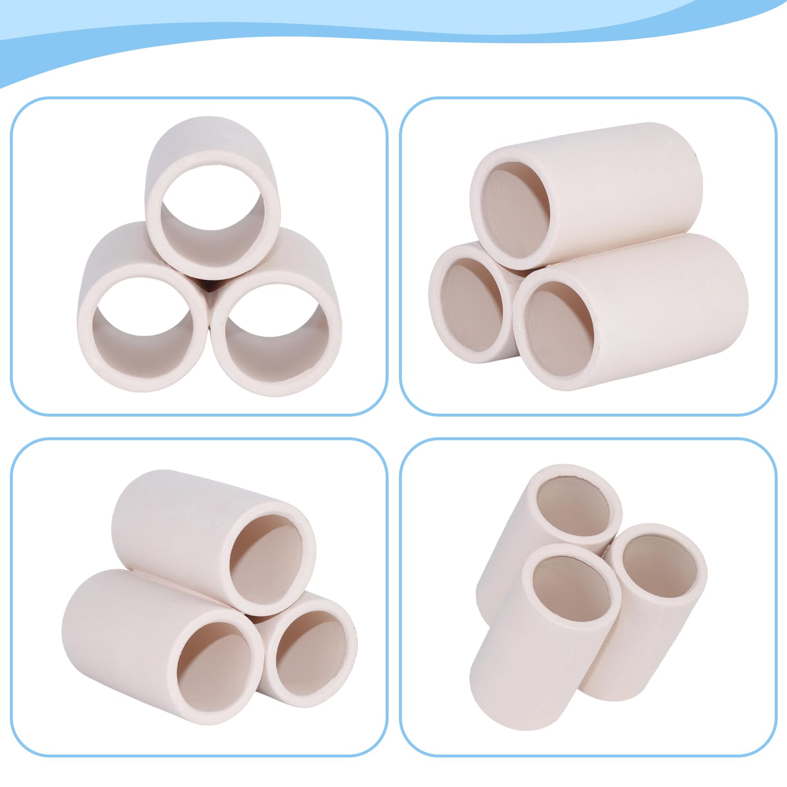 MC MEICHUANG Ceramic Shrimp Shelter, 3-Tube Aquarium Hiding Cave for Breeding Spawning & Rest - Image 4