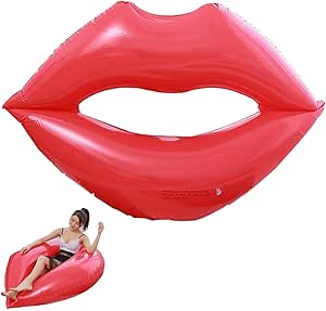 NEW! Red Lip Couch 💋 Kissable comfort meets clear red lounging for in or out of the water. This loveseat is large enough for 2 adults
