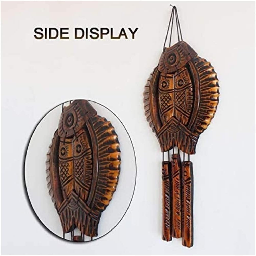 Wind Chime, Decor Windchimes Windchime Wind Chimes Wood Wind Chime Outdoor, 3 Small Wooden Bell Tubes for Outdoor Or Indoor Home Décor Wind Chime