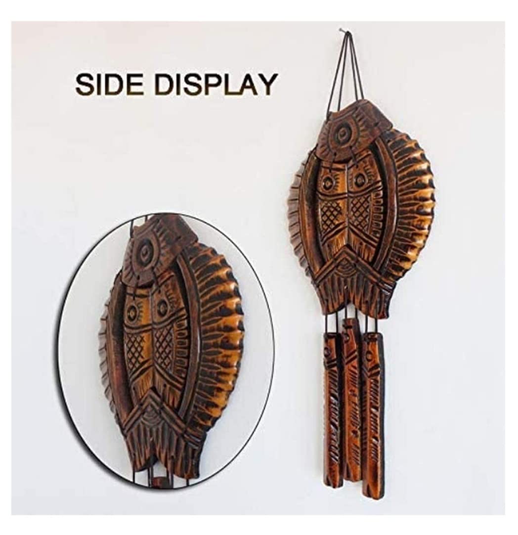 Campanelli A Vento All'Aperto Scacciaspiriti In Legno Per Esterni, 3 Piccoli Tubi A Campana In Per Decorazioni Per La Casa All'aperto O Al Chiuso Decorazione Interna