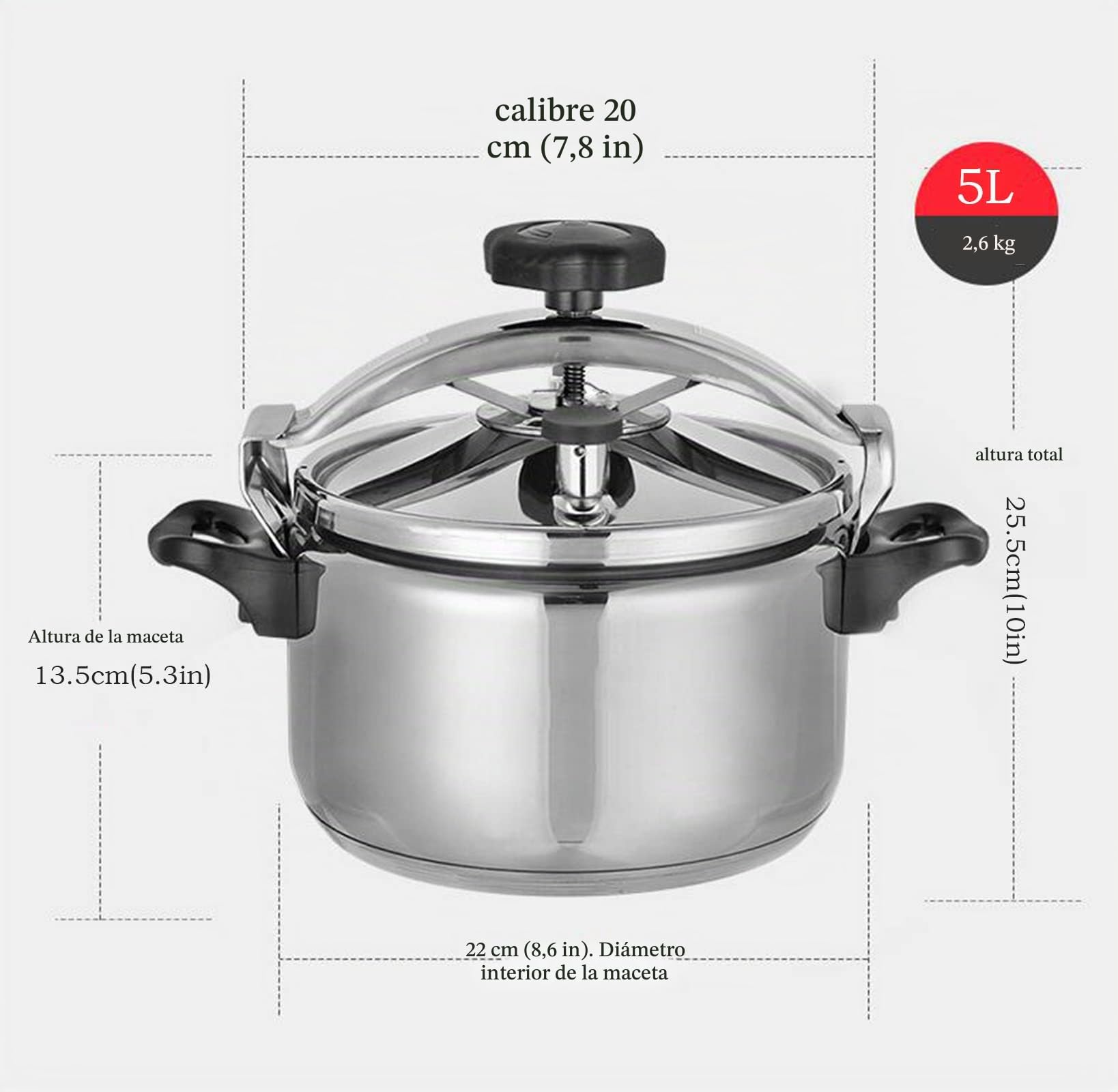de acero inoxidable 304 de gran capacidad olla a presión comercial estufa de 25Lcompatible con inducción tapa fácil de cerrar adecuada para grandes hoteles y restaurantes ollas a presión de cocina
