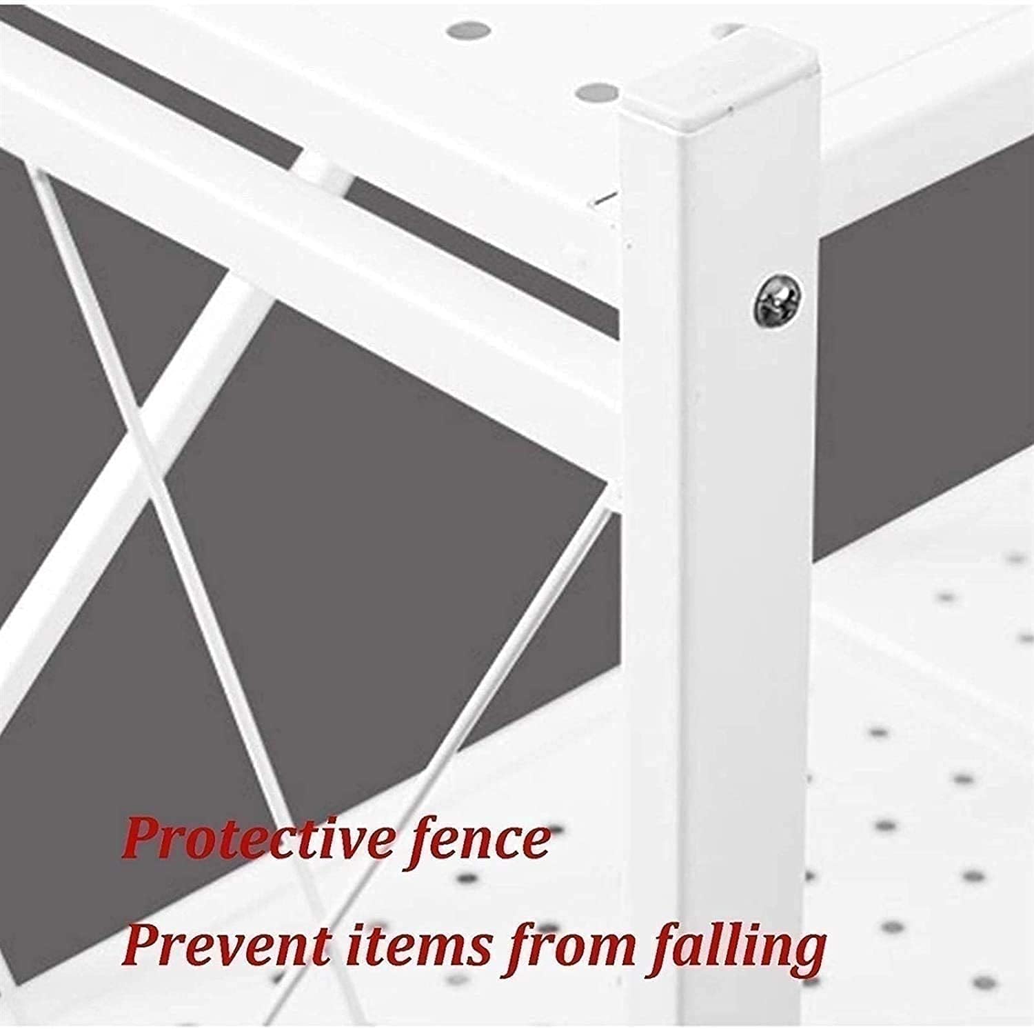 Folding Ladder Shelf Storage Rack Shelves, Display Storage Rack for Living Room, Bathroom, Kitchen(White,3 Tier)