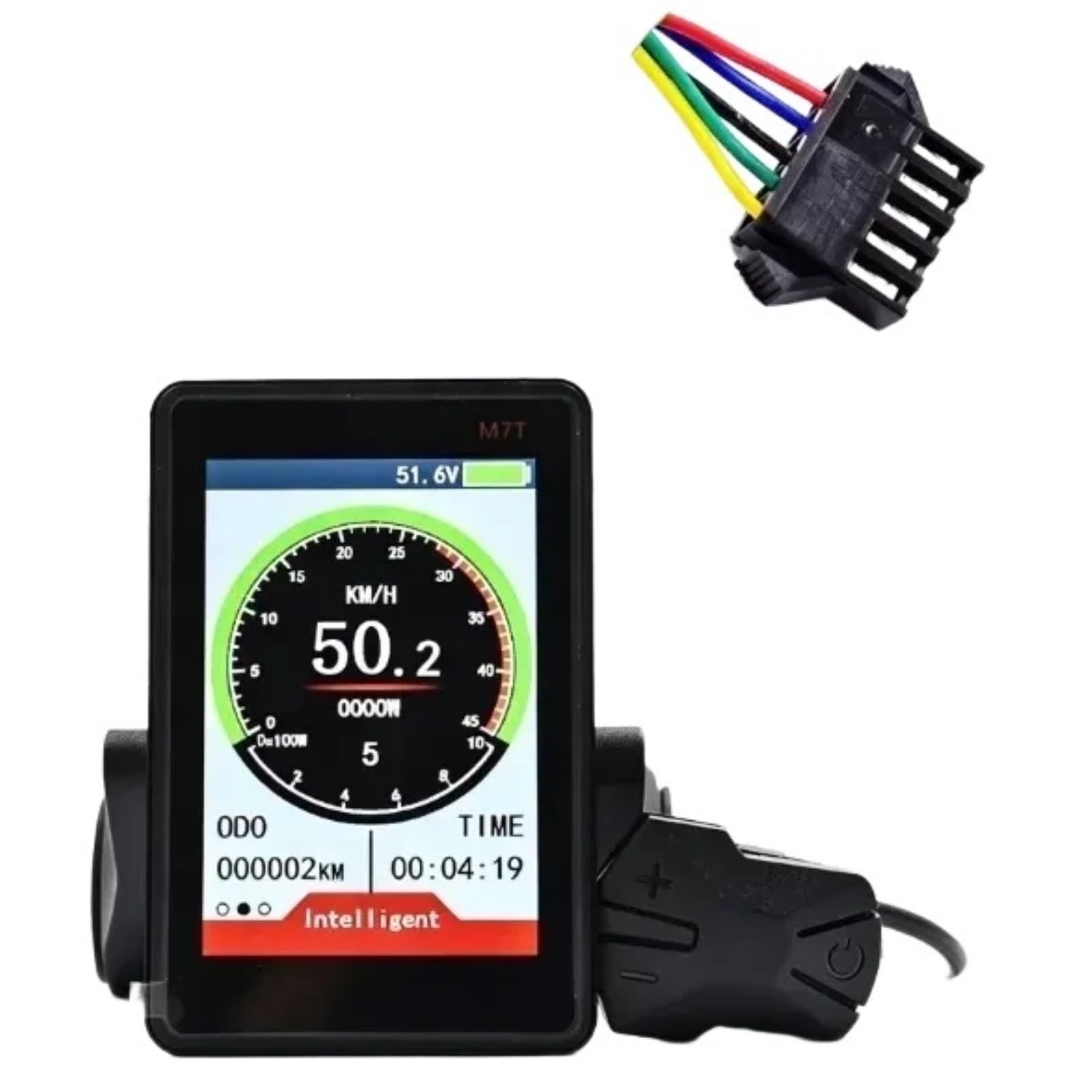 bdfndjnm M7T Digital Cycling Computer Wired LCD Screen EBike Speedometer Odometer MTB Bike Accessories(SM6PIN)