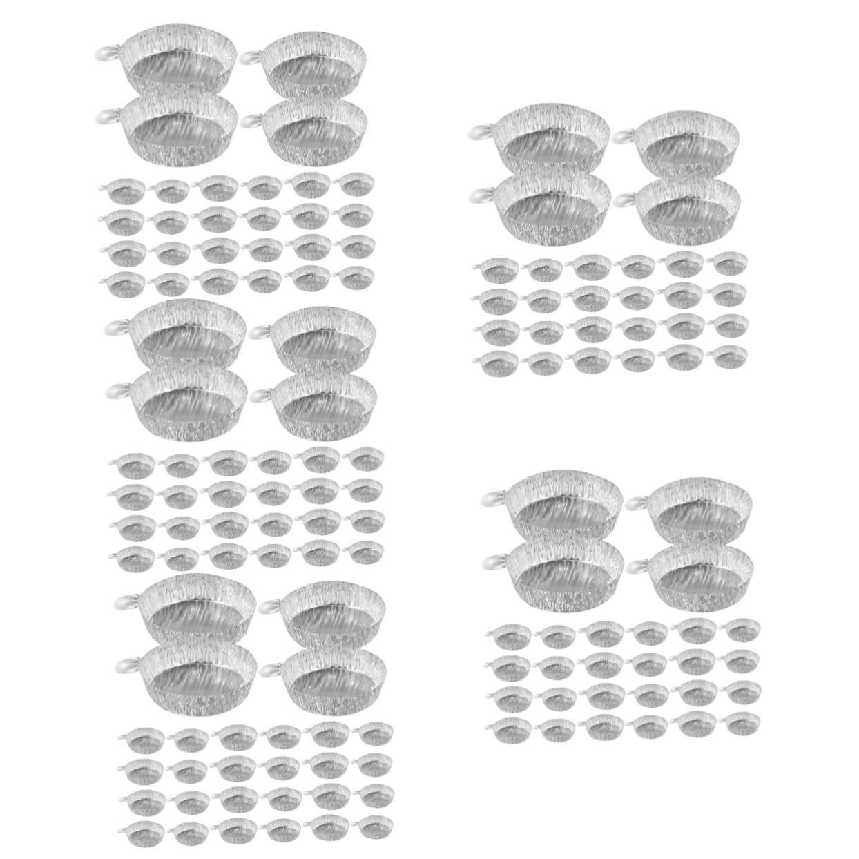 Cabilock 250pcs Aluminum Foil Weighing Pans Versatile Measuring Trays for Powders Liquids Design for Labs Home Use