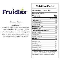 Vista 2 de Fruidles Gummi Teeth Candy, deliciosas gomitas de sabores de frutas (media libra)