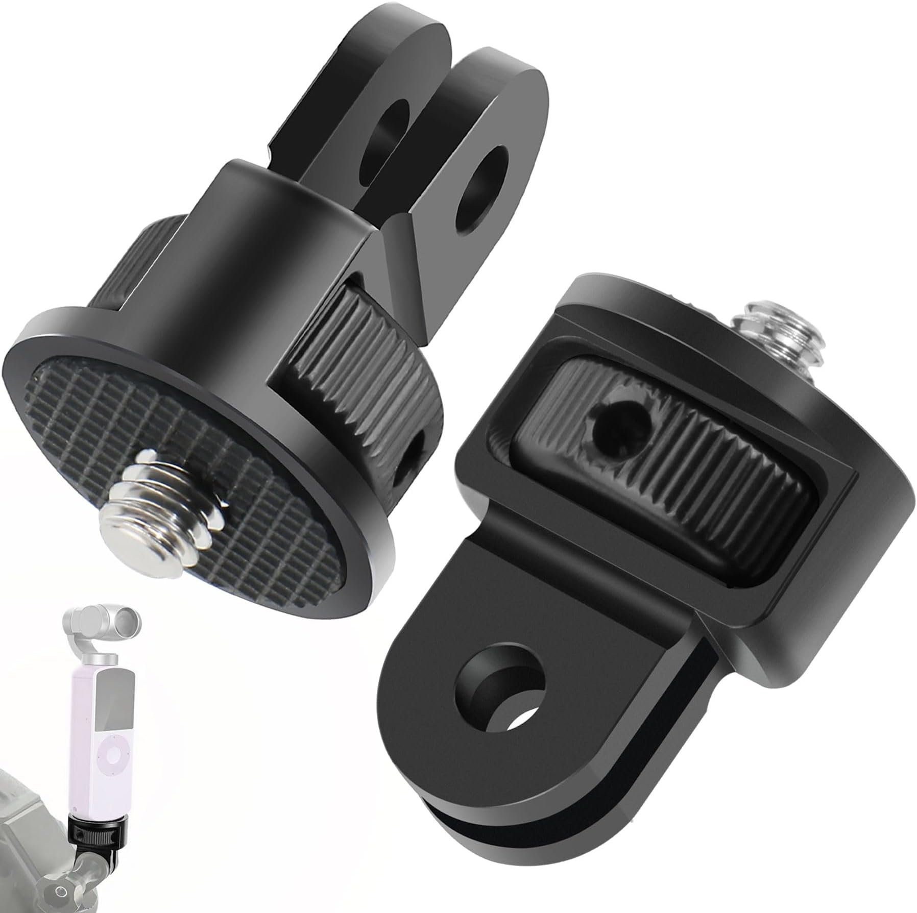Tripod Mount Adapter,2pcs ¼-20 Conversion Adapter for Tripod Adapter Mount,Suitable for GoPro Hero/ Insta360 X3/ Sjcam/Action Camera and Other Standard 1/4 inch Accessories
