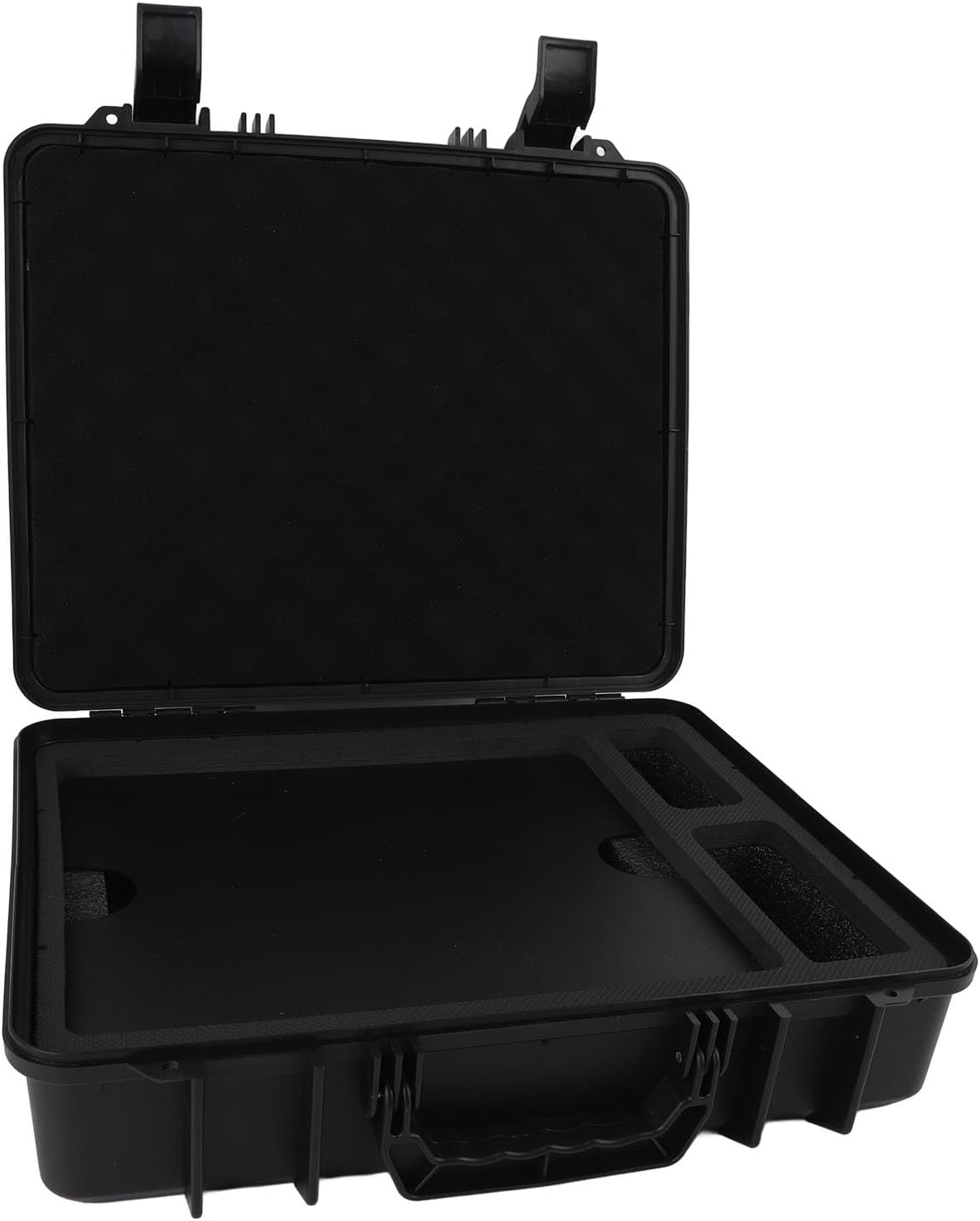Compact Lightweight Satellite Dish Storage Case Water Precise Cut Foam for RV Travelers, Black