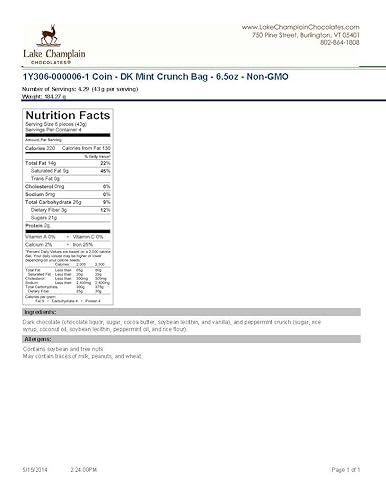 Miniatura 2 de Bolsa de regalo de monedas de menta de chocolate oscuro