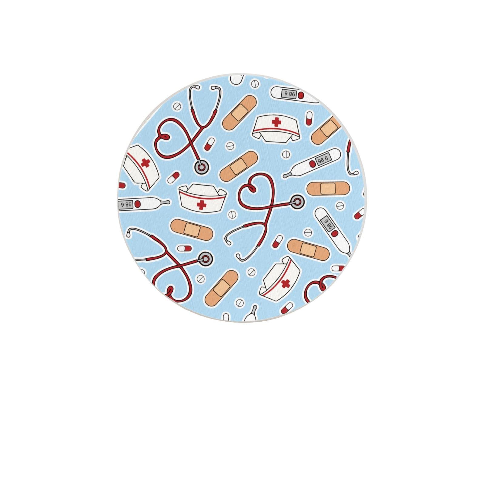 Nurse Appliance Six Piece Coaster Heat-Resistant Reusable Saucers for Drinks Wine Glasses Plants Cups Mugs