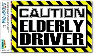 Graphics and More Caution Elderly Driver Automotive Car Refrigerator Locker Vinyl Magnet