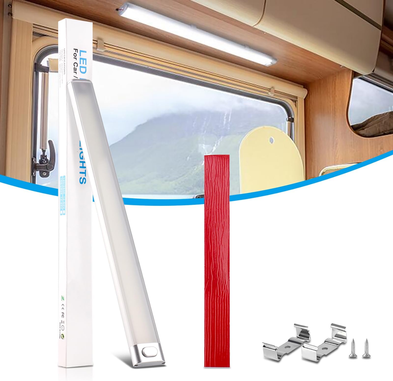 Amazon.co.jp: NORTHYUN 室内灯 led 車用 ルームランプ 車内ledライト DC12V-85V 168連40cmLED ...