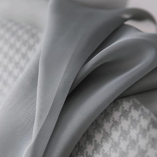 Miniatura 7 de MIULEE Bufanda de lujo para ventana, de gasa transparente, elegante, cenefa larga para ventana, tratamiento de ventana, cortinas para ventana,