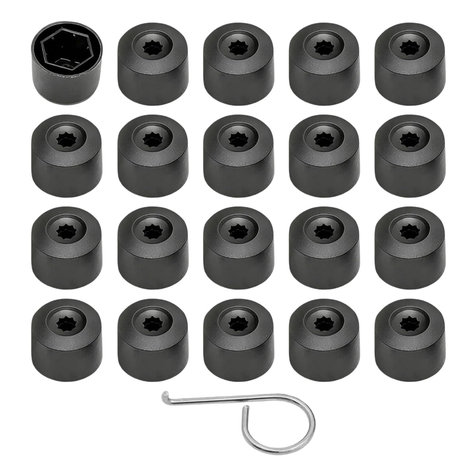 21Pcs Car Wheel Cap, Rim Nut Caps, Replacement Inner Wheel Dust Cover, Complete Set with Hex Key Tool, Practical Protective Accessory for black Vehicle Rim Parts-image-28