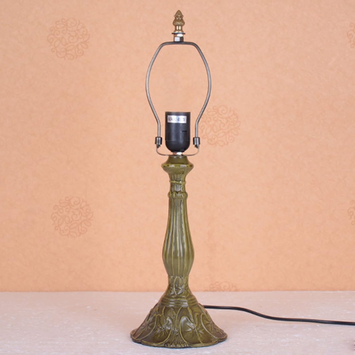 Errzom Tiffany Style Table Lamp Base Replacement Only Alloy Lamp Base