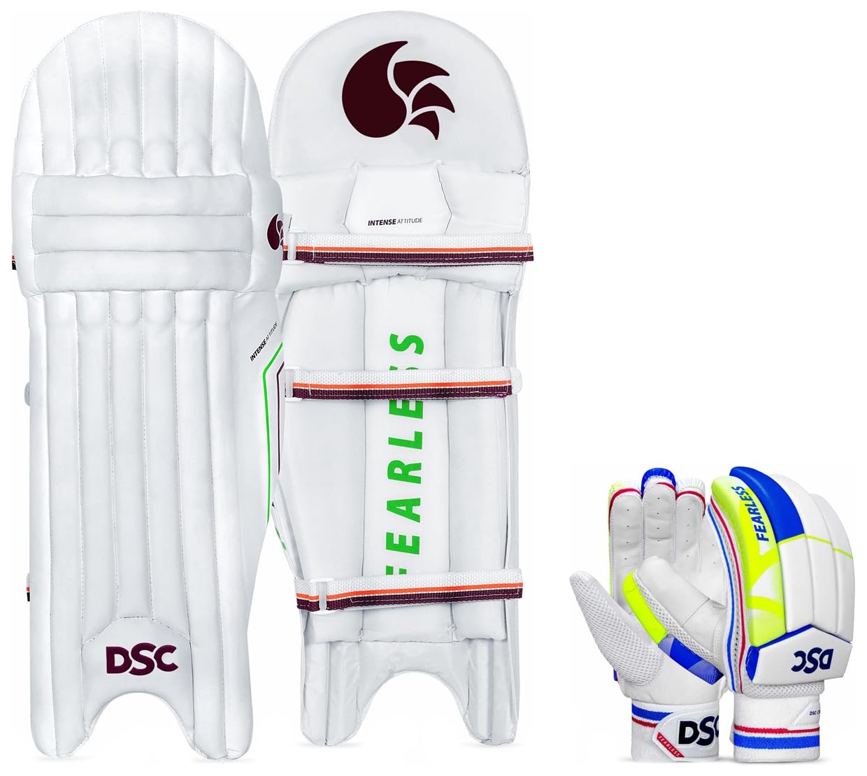 DSC Intense Attitude Leather Cricket Batting Legguard for Mens, Size - Mens, Right Hand & DSC 1500398 Intense Attitude Men's Polyester Cricket Right Batting Gloves (Colour May Vary)-image-14