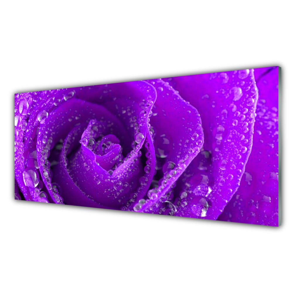 Décoration déco design acrylique Tulup 125x50 motif floral rose premium