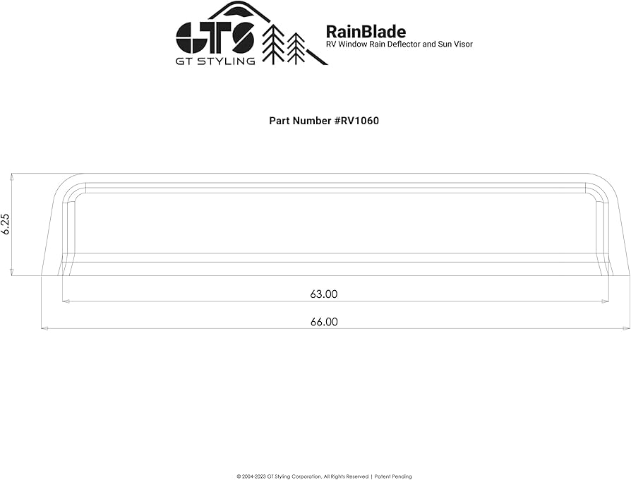 Amazon.com: RainBlade RV Window Deflector and Sun Visor (Fits 60