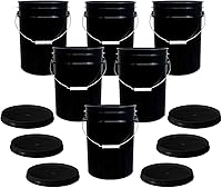 Vista 27 de ePackageSupply Cubo de 5 galones con tapa hermética Fabricado en Estados Unidos Grado alimenticio Plástico HPDE de alta resistencia Cubo