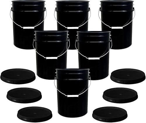 Vista 26 de ePackageSupply Cubo de 5 Galones con Tapa Hermética Fabricado en EE. UU. Grado Alimenticio Plástico Premium HPDE Resistente Cubo Multiusos