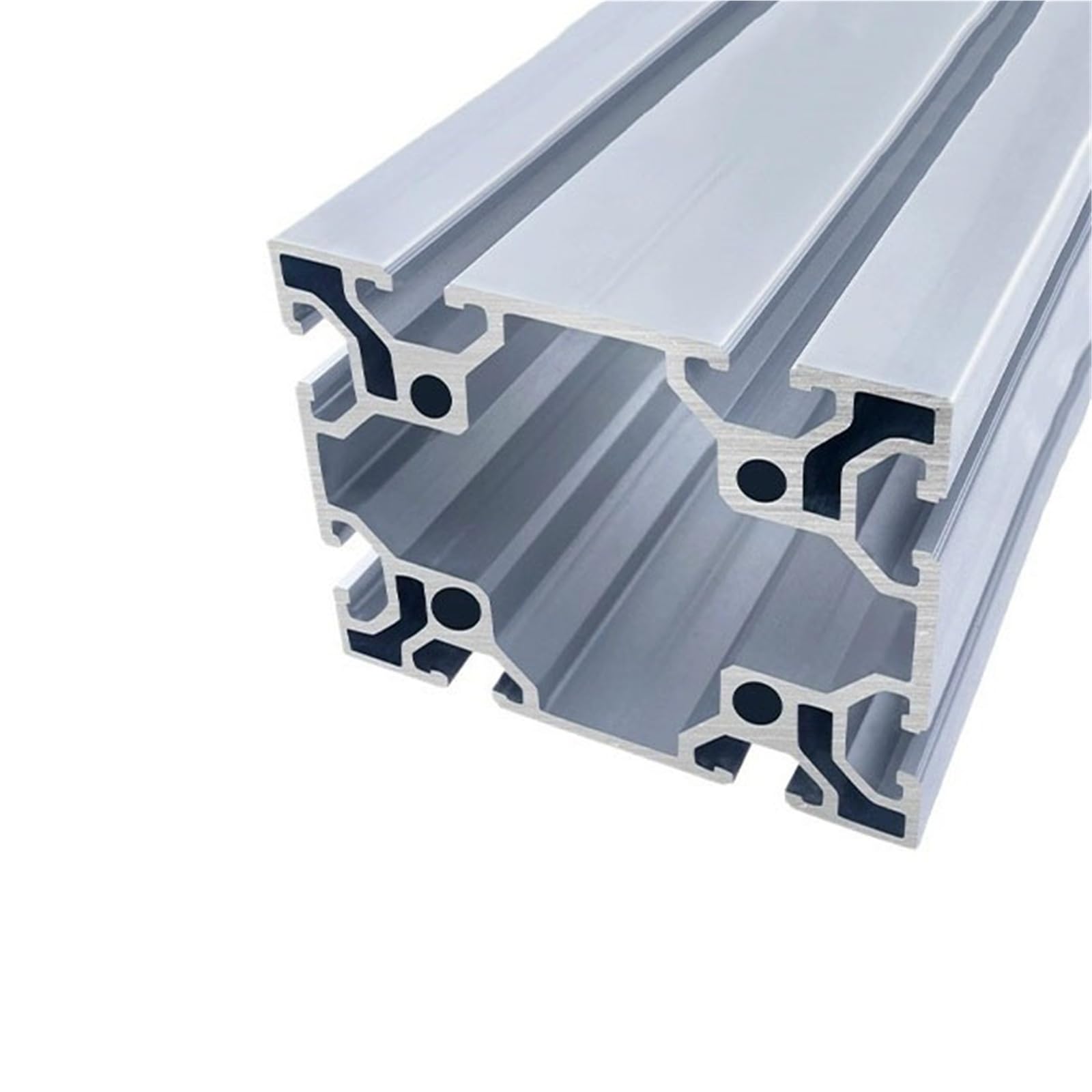 Perfil de aluminio de 1 metro (80 x 100 mm), según la norma europea 80100, for bastidores de equipos de alta resistencia for líneas de montaje. Marco