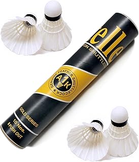 Steller Gold Series Feather Shuttlecock, Pack of 10 (White)