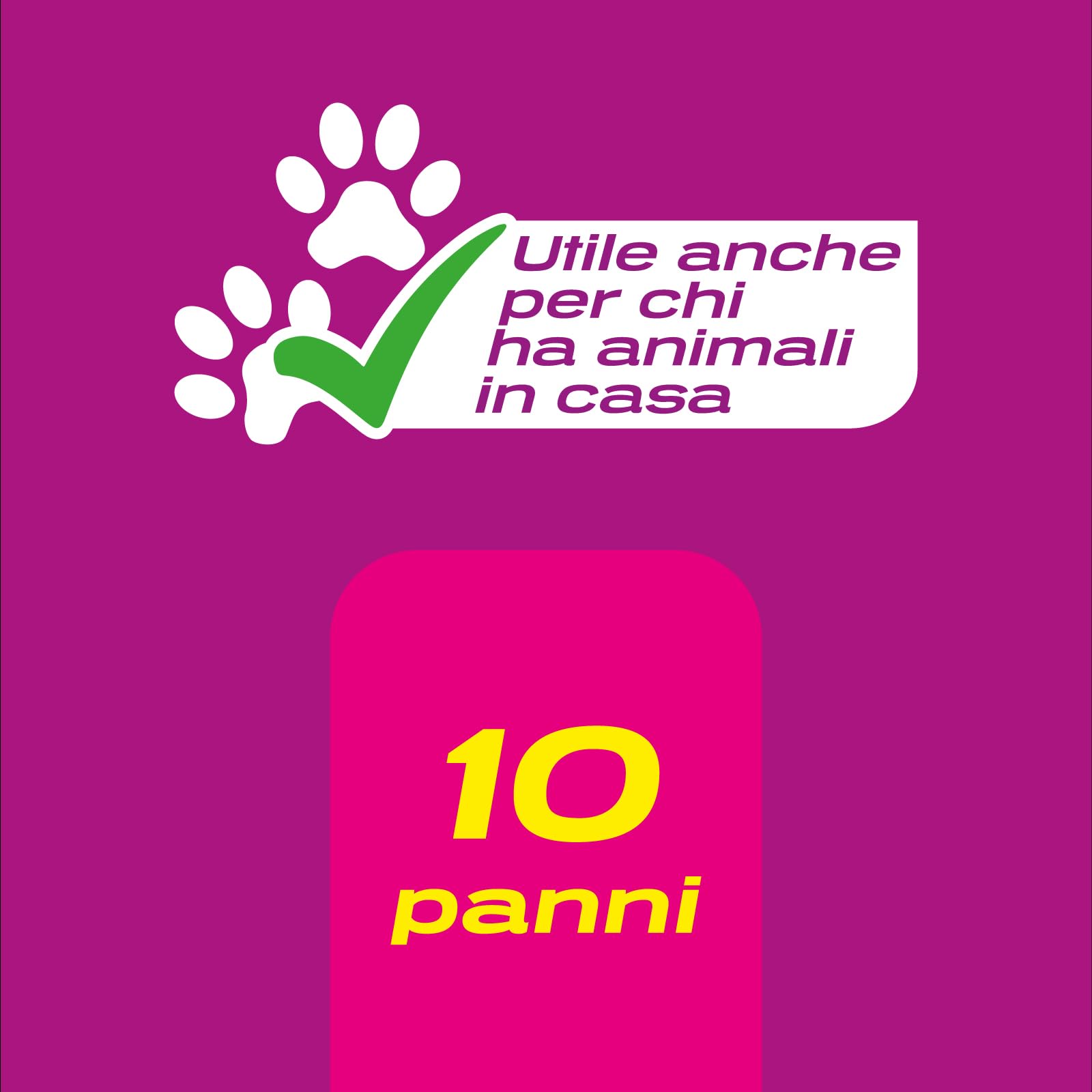 Brawn Lavapavimenti, Panni Umidificati con Microcapsule Profumate, Tessuto Ultra Spesso Triplo Strato, Puliscono Fino a 25 mq con un Solo Panno, Confezione da 10 Panni