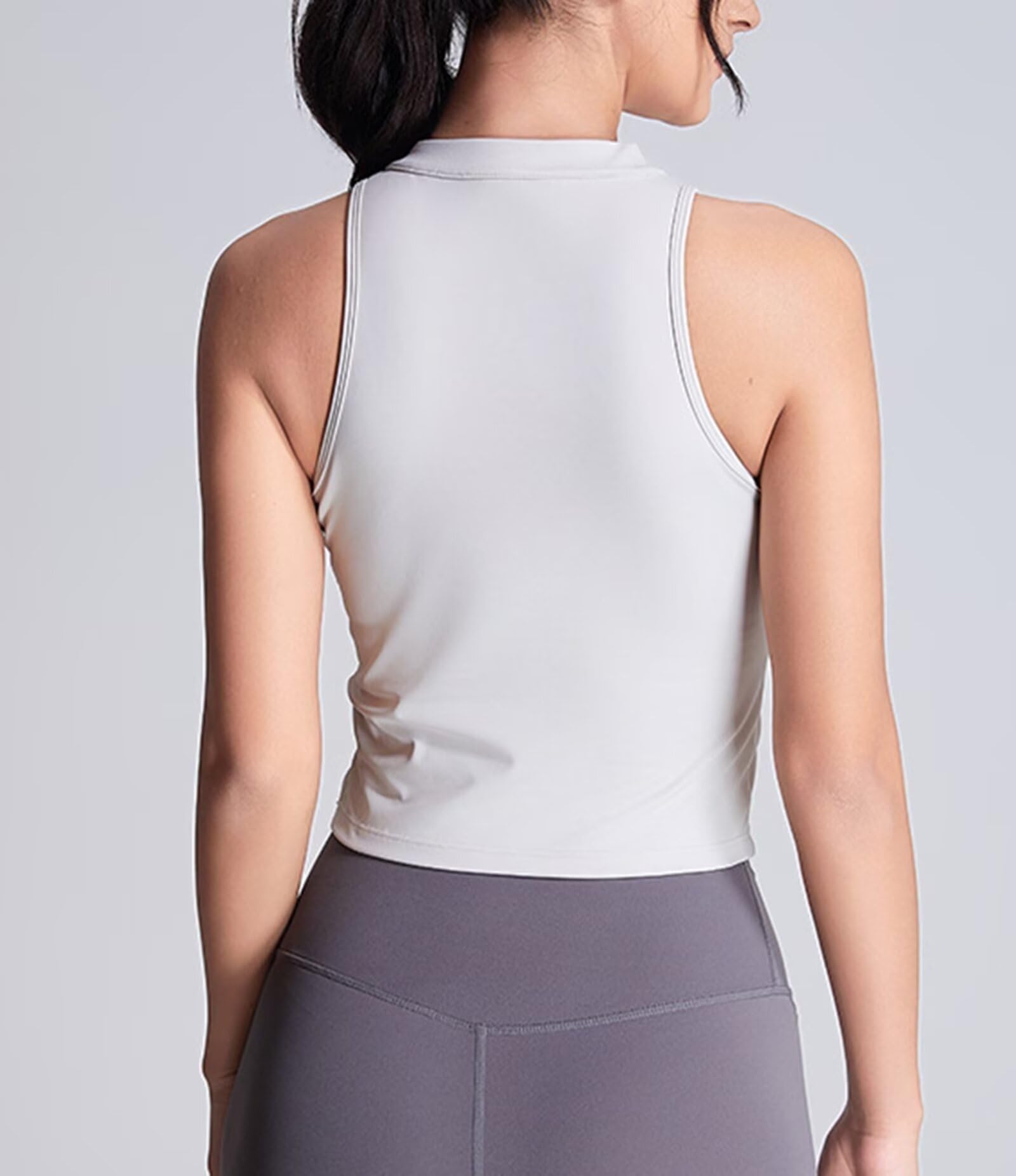 Rivccku Donna Canotta Sportiva con Reggiseno per Fintness Palestra Yoga