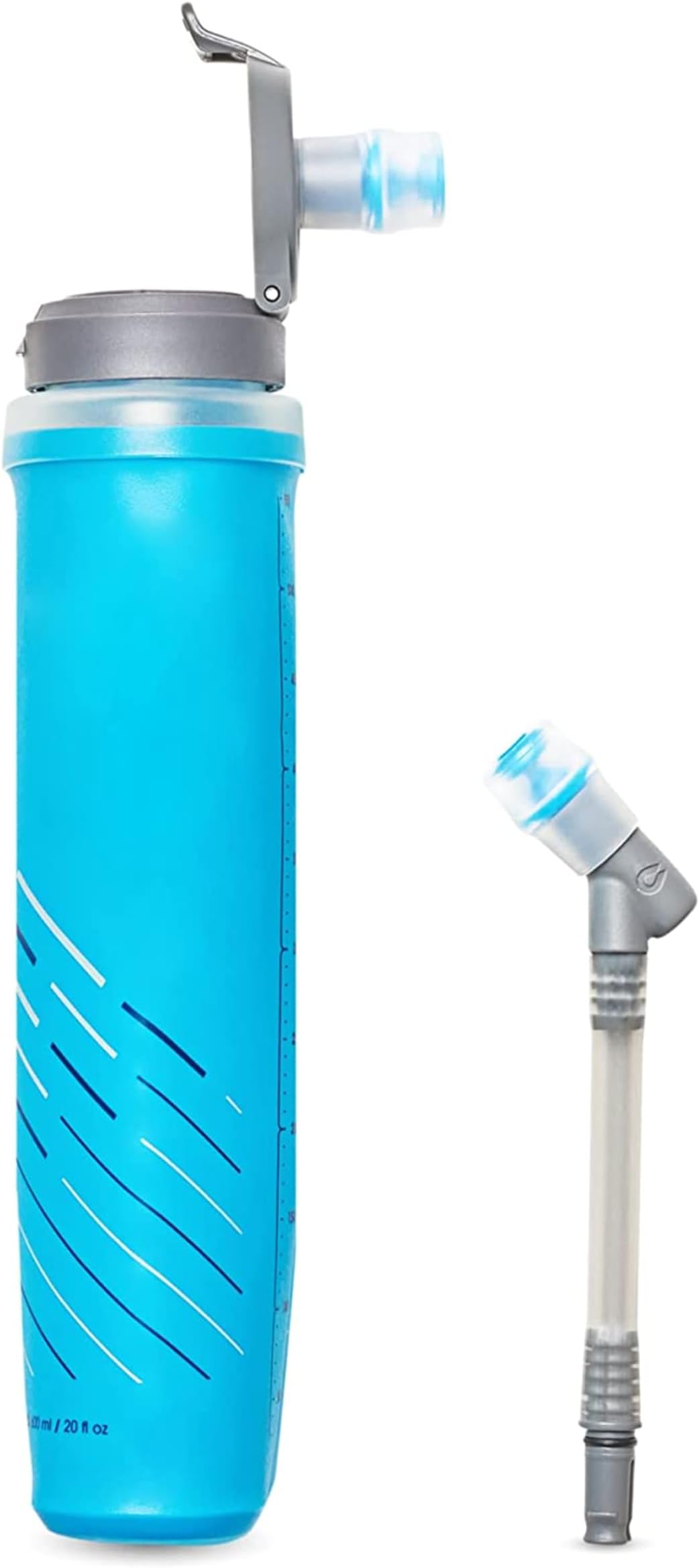 HydraPak UltraFlask Speed (500ml or 600ml) - Collapsible Soft Flask Water Bottle for Hydration Vests and Running Packs with Easy Open Cap