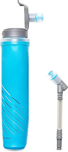 HydraPak UltraFlask Speed (500ml o 600ml) - Botella de agua plegable de frasco suave para chalecos de hidratación y mochilas de running con tapa de