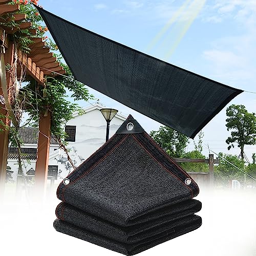 lanzoub 日除け シェード 屋外 遮光ネット 2×3m 遮光率85% 日除けネット 遮熱ネット防塵 ガーデンシェードネット 目隠し 窓 カーポート ルーフ ヤード パーティー 家庭用 農業 漁業 畜産 風通し良い ベランダ シェード 防護網 オーニング固定用ロープ付き 取り付けも簡単 階段ガードレール 保護ネット 黒 (2*3m)のサムネイル