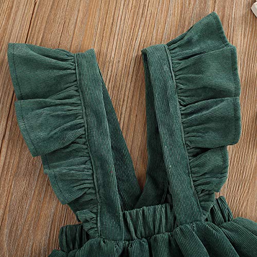 Image of Specialcal Baby Girls Velvet Suspender Skirt Infant Toddler Ruffled Casual Strap Sundress Summer Outfit Clothes