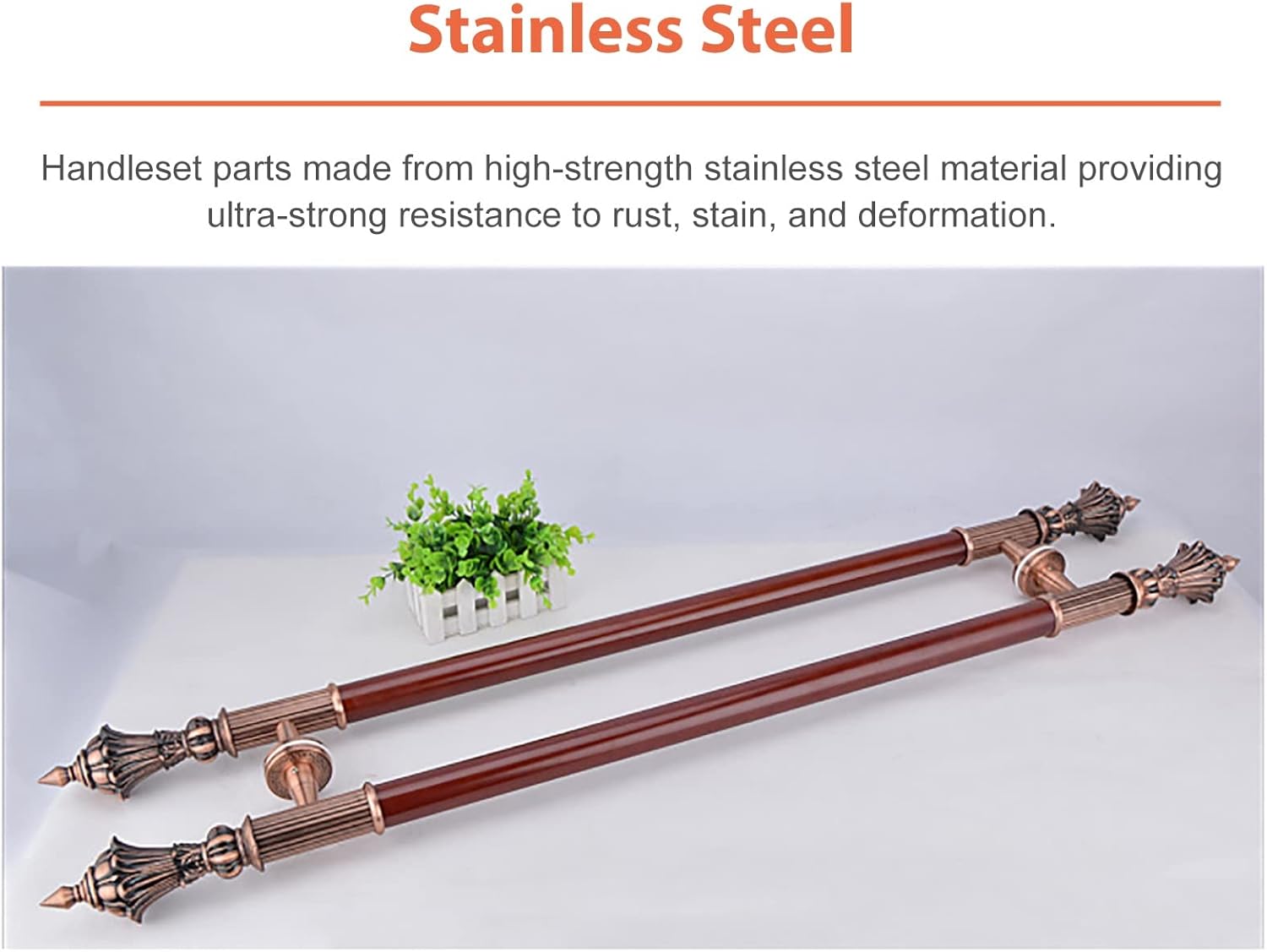 Door Pull Handle Sliding Barn Door Handle European Retro Style H-Shape Door Handle, Entry Barn Store Door Pull Handle Stainless Steel, Not Fading Hardware Set Double Sided Door Handle ( Color : Black