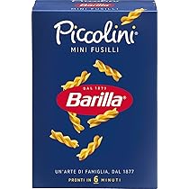 Barilla Pasta Mini Fusilli Piccolini, Pasta Corta di Semola di Grano Duro, 500 gr