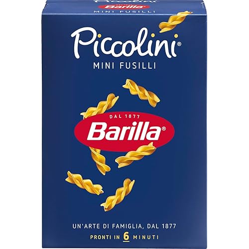 Barilla Pasta Mini Fusilli Piccolini, Pasta Corta di Semola di Grano Duro, 500 gr