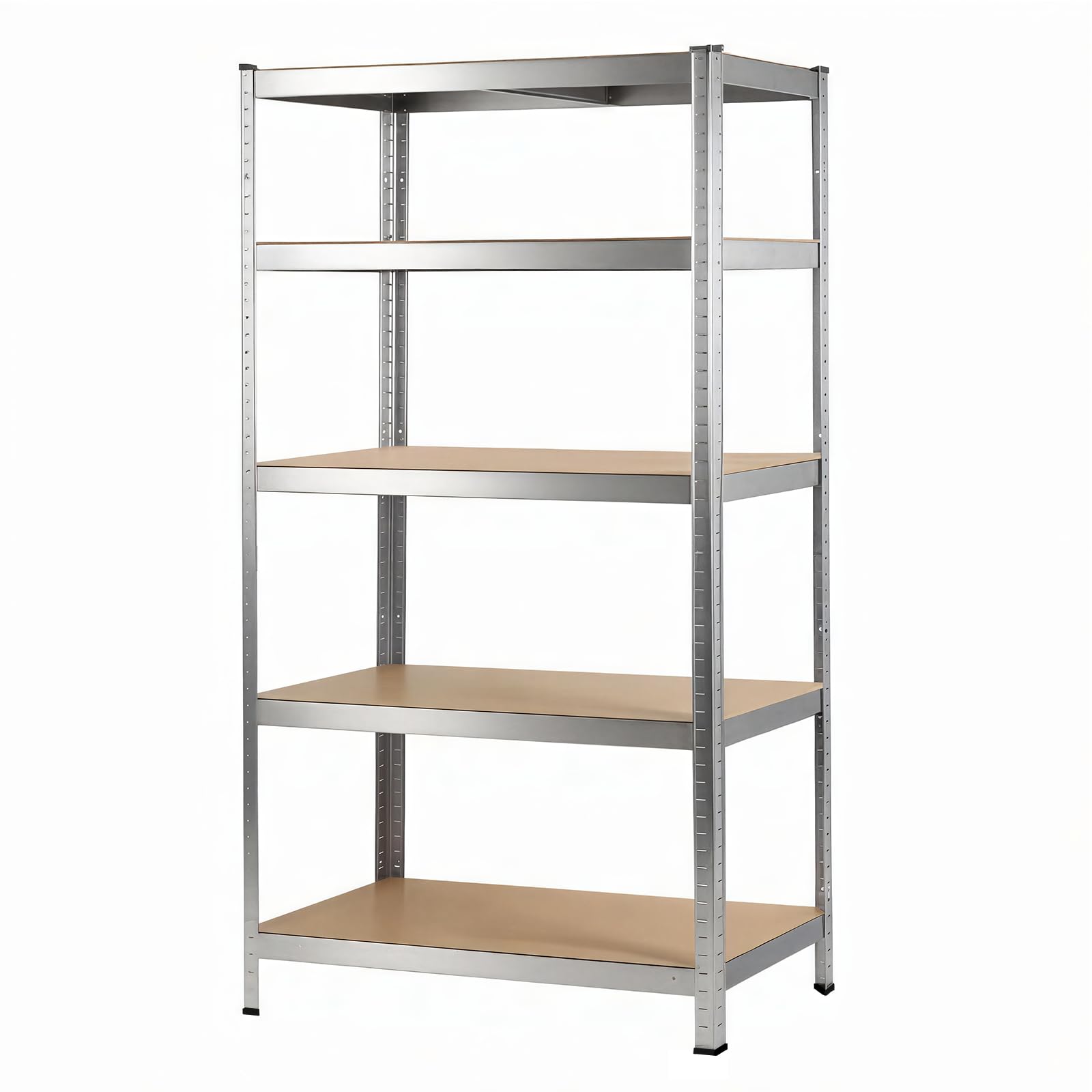 Panana 5 Tier Heavy Duty Boltless Metal Shelving Storage Rack Shelf 180cm/150cm Garage Home (Silver, H 180 x W 100 x D 40 cm)