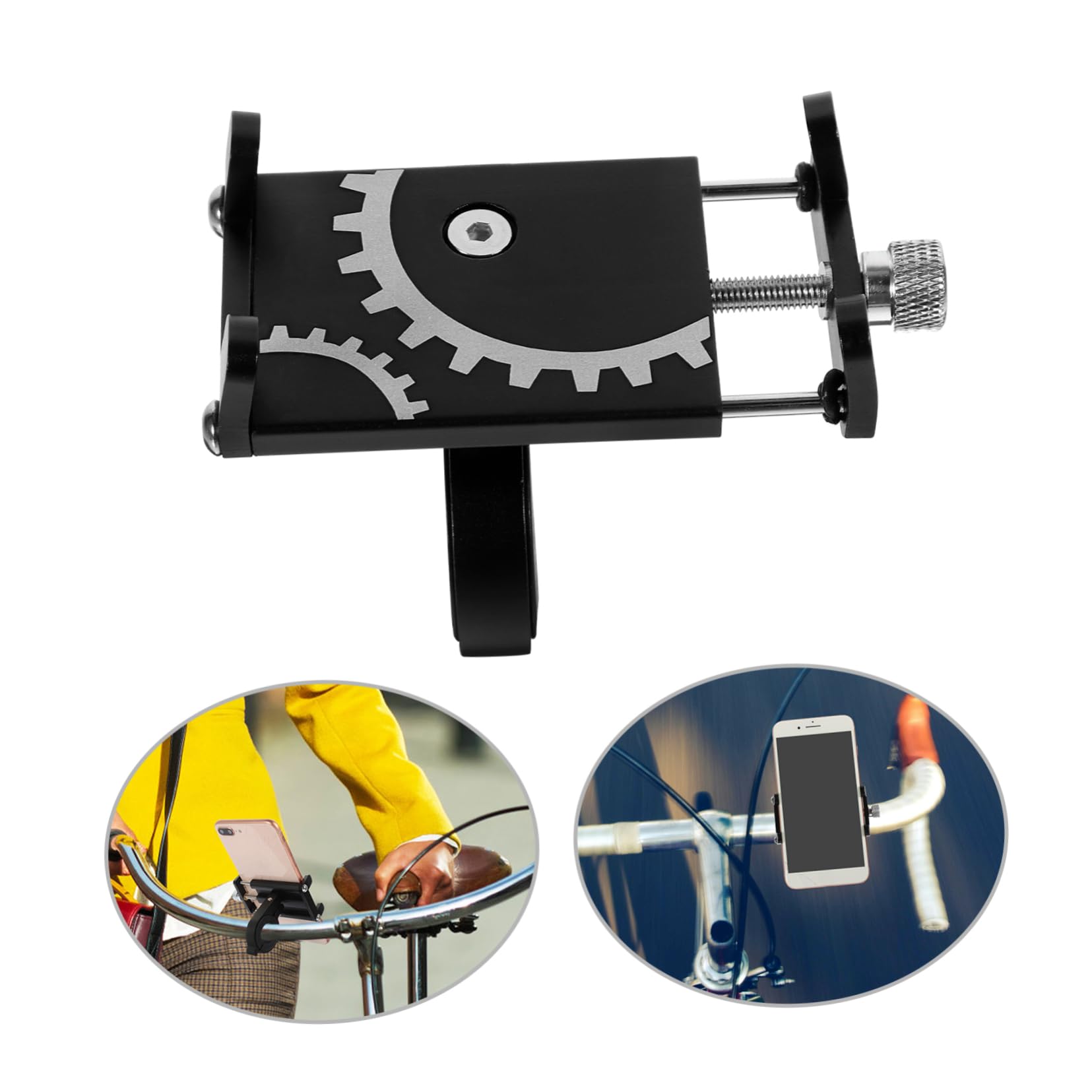 Hemobllo 4pezzi Supporto Per Smartphone Da Bici Regolabile e Antivibrante Di Compatibile Con -bike Per Navigazione e Cicloturismo
