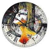 DesignQ - Orologio da parete moderno con scritta 'Tra speranza e disperazione' per casa, camera da letto, bagno, ufficio, soggiorno, decorazione