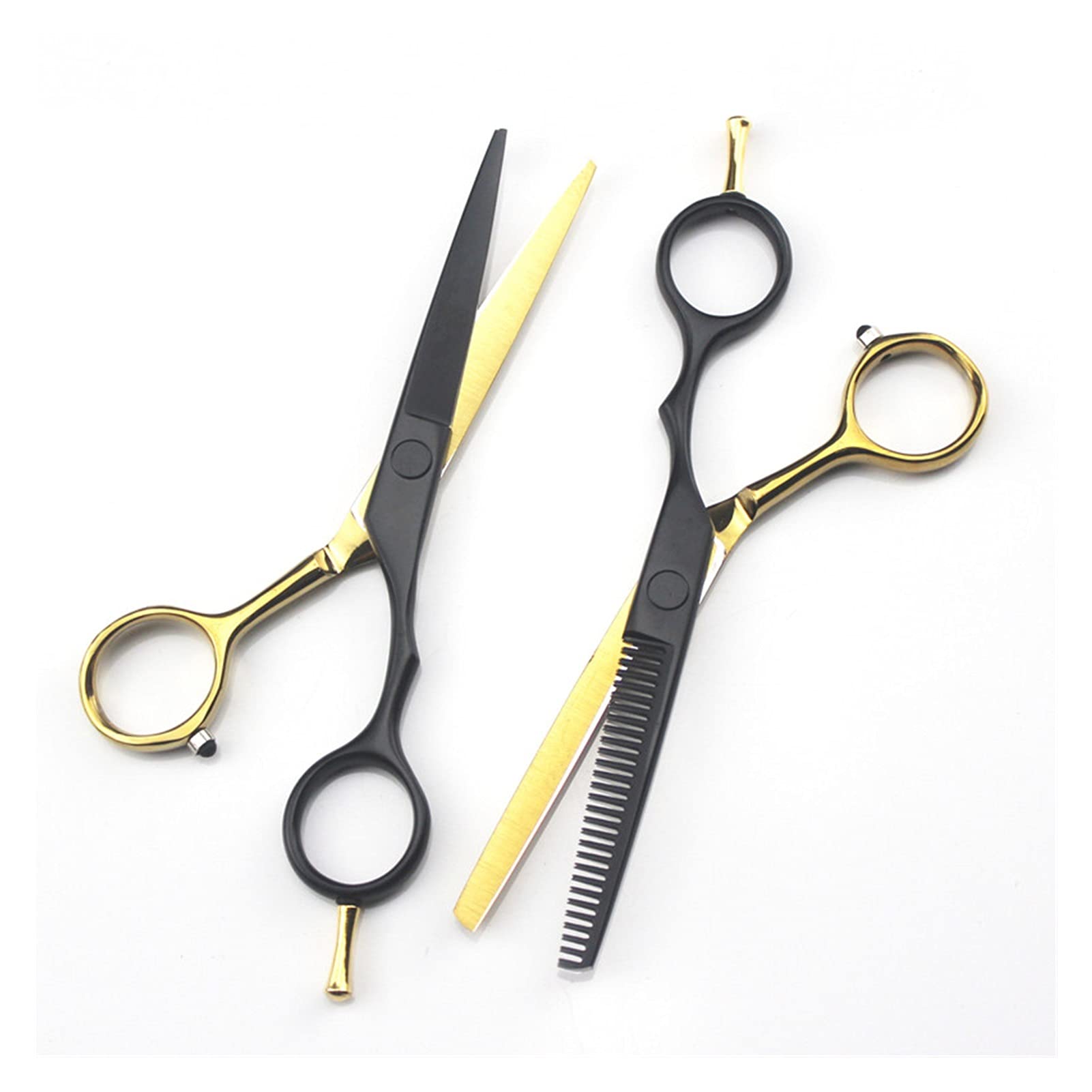 Tijeras para Cortar El Cabello, Juego De Tijeras De Peluquero De 5,5 Pulgadas, Tijeras para Adelgazar El Cabello, Tijeras De Peluquería, Kit De Corte De Cabello para El HYellow-Q
