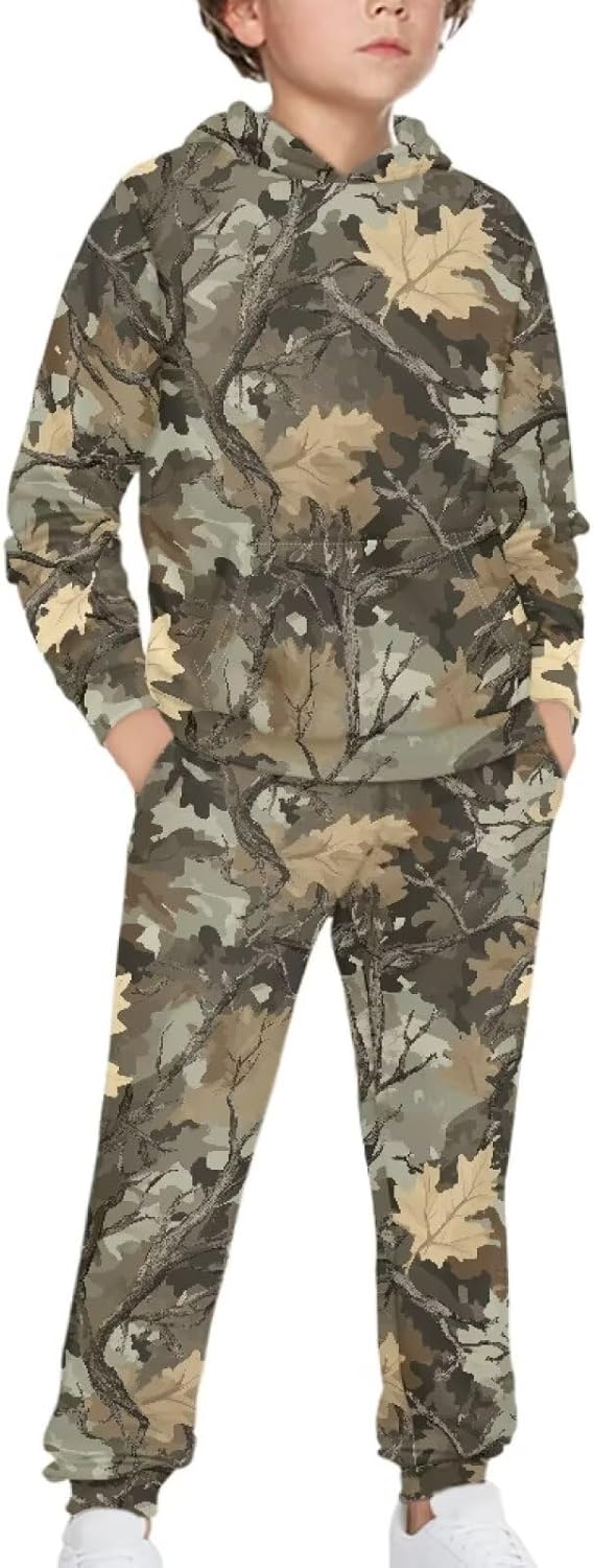 Girls Fall 2 Piece Outfits 5-12Y Kids Graphic Hoodie Sets Long Sleeve Hooded Sweatshirt and Sweatpants Sets - Image 3