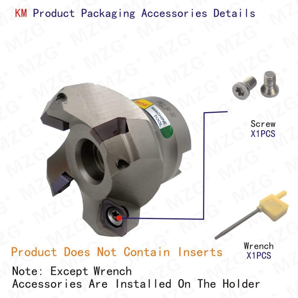 KM12-63-22-4T 45 Degrés 63mm CNC Usinage En Acier Inoxydable Procseeing Fraisage Face Cutter