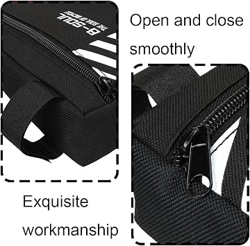 Bike Triangle Frame Bag with Water Bottle Holder, Waterproof Top Tube Bag for Bicycles, Bike Frame Storage Bag for Phone, Wallet, Keys, Tools, Use for Road Bike MTB Bike Accessories