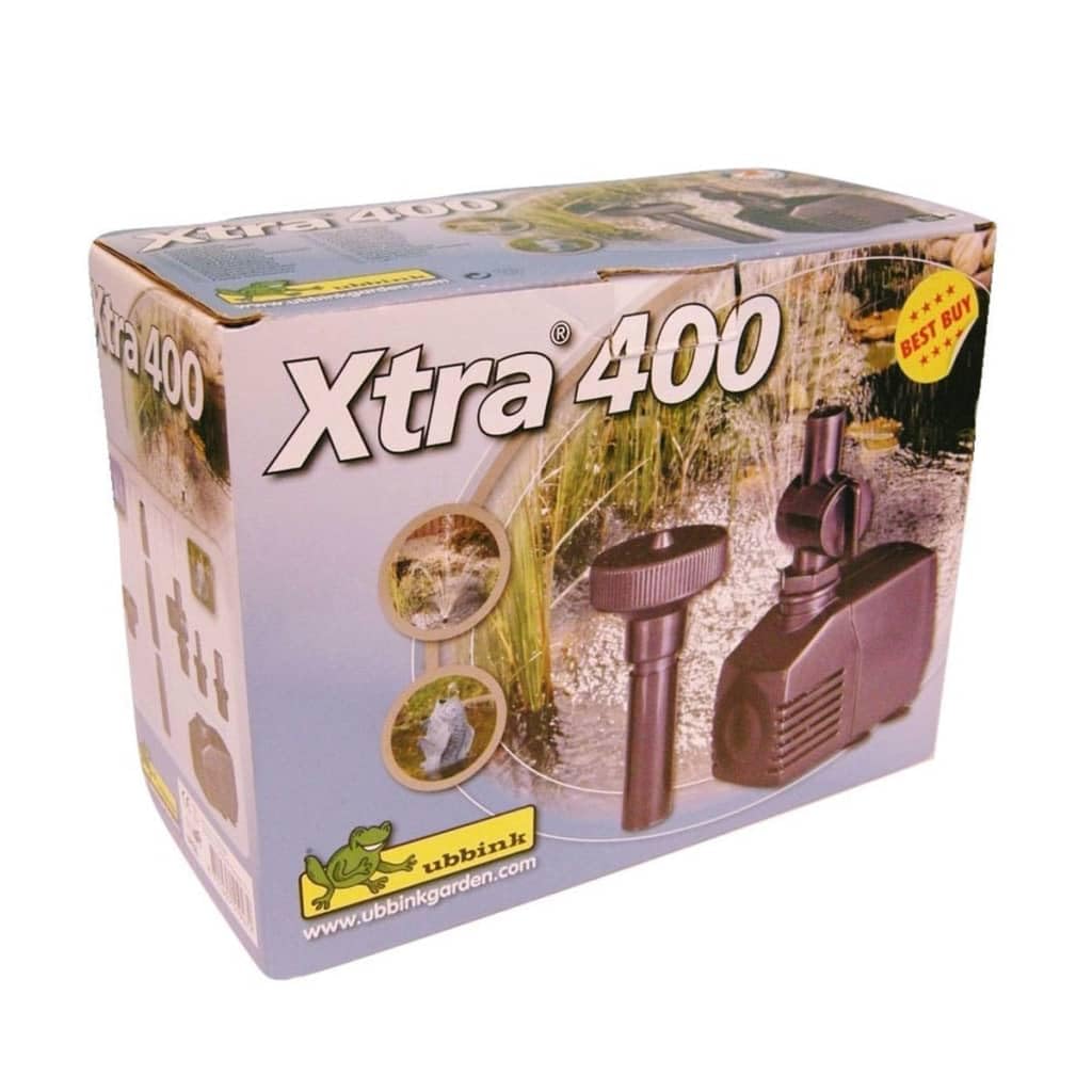 Ubbink Pompa Fontana Xtra 400 con Teste Cavo Gioco d'Acqua per Stagno Giardino